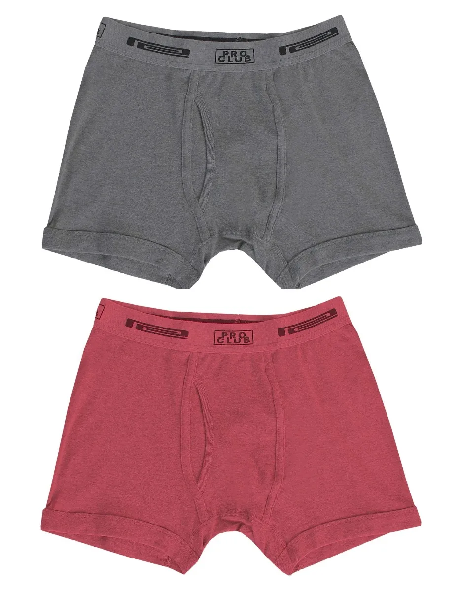 Pro Club Men's 2-Pack Soft Cotton Boxer Brief