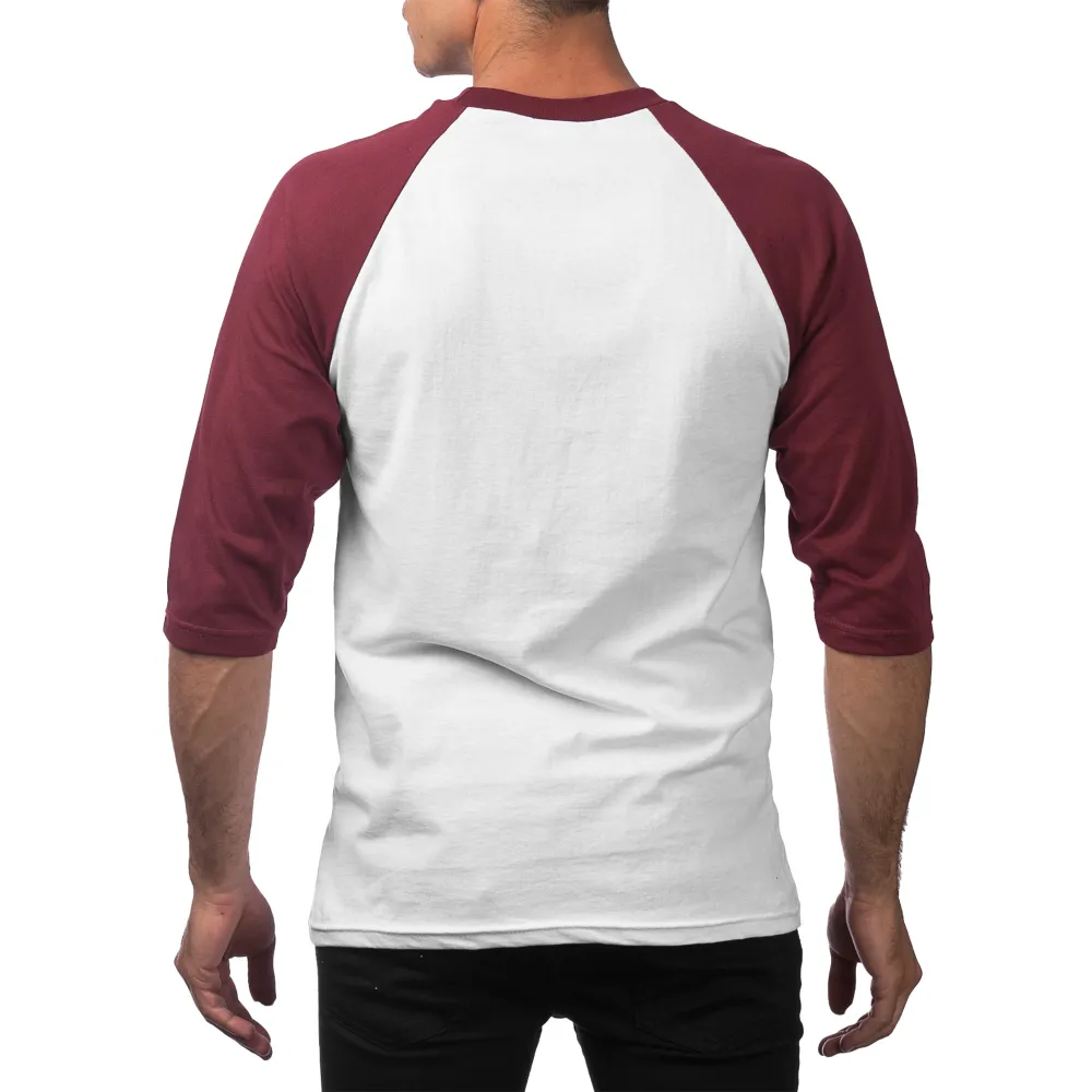 Pro Club Men's 3/4 Sleeve Crew Neck Baseball Shirt