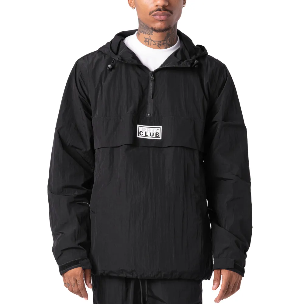 Pro Club Men's Comfort Metallic Nylon Quarter Zip Anorak