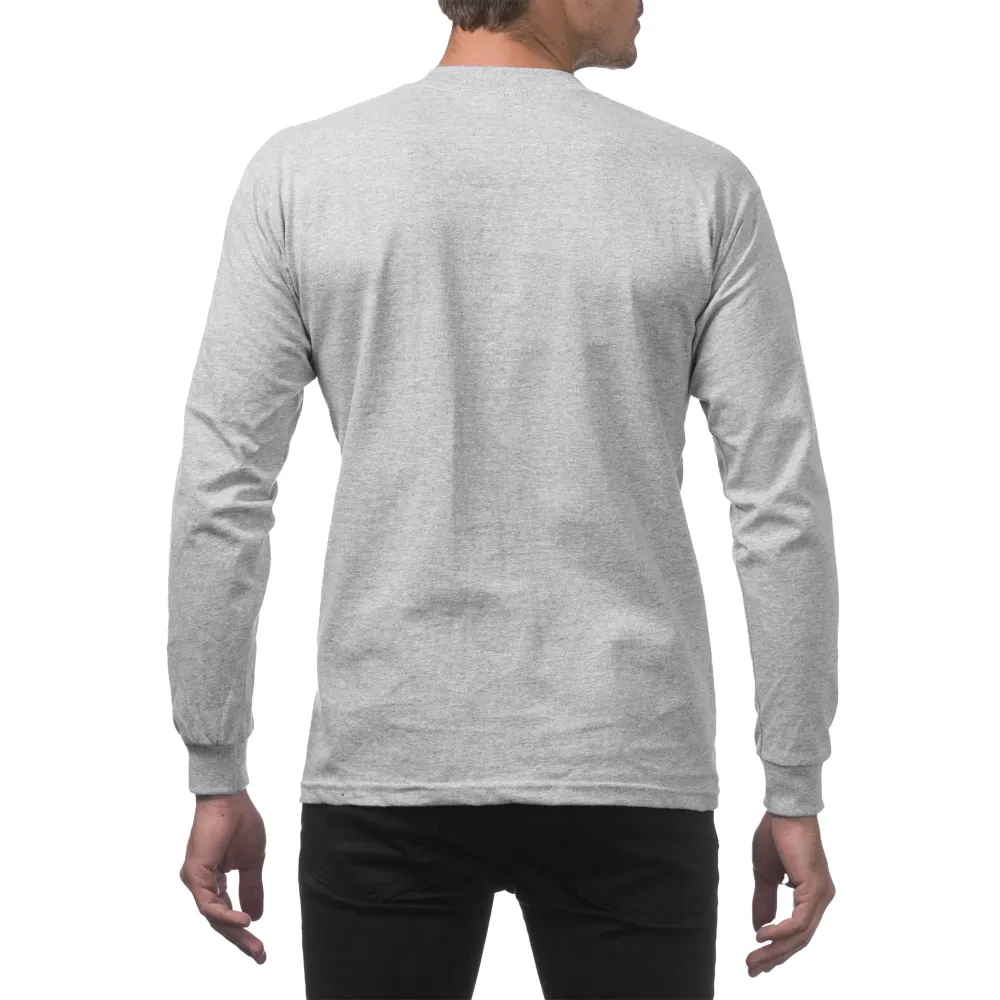Pro Club Men's Heavyweight Cotton Long Sleeve Crew Neck T-Shirt