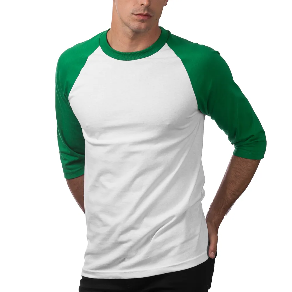 Pro Club Men's 3/4 Sleeve Crew Neck Baseball Shirt
