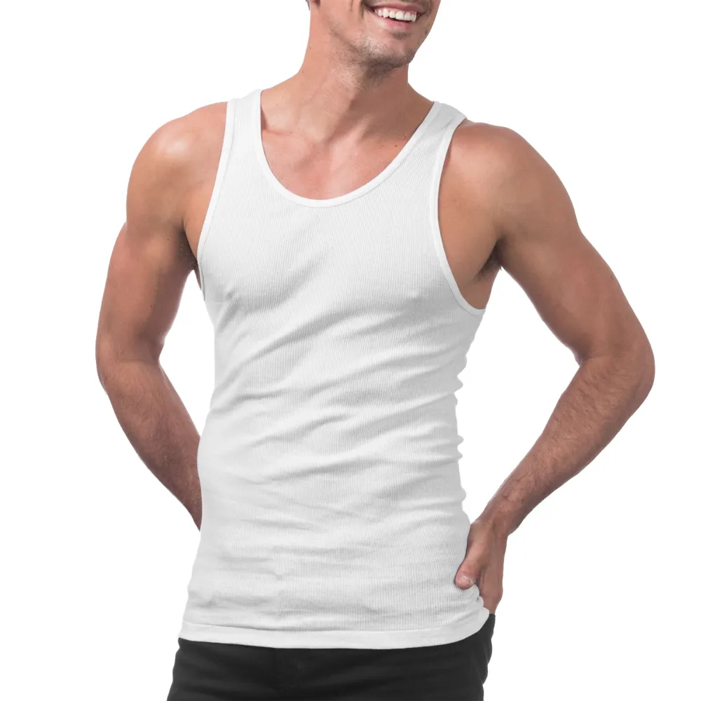 Pro Club Men's Premium Ringspun Cotton Ribbed A-Shirt