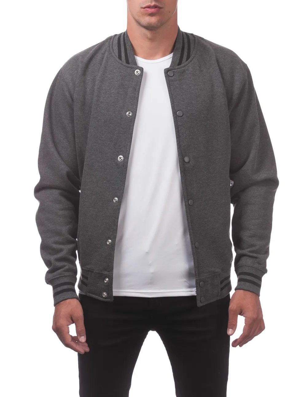 Pro Club Men's Varsity Fleece Baseball Jacket