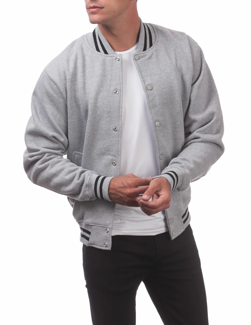 Pro Club Men's Varsity Fleece Baseball Jacket