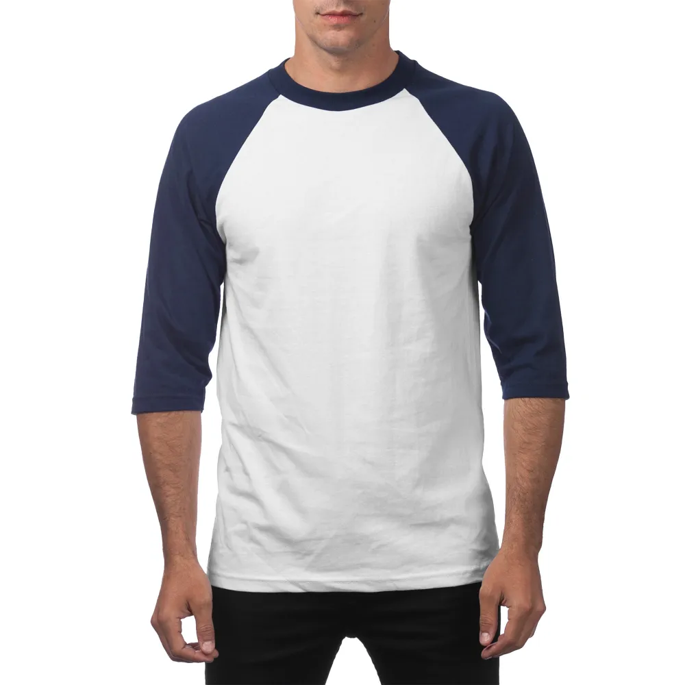Pro Club Men's 3/4 Sleeve Crew Neck Baseball Shirt
