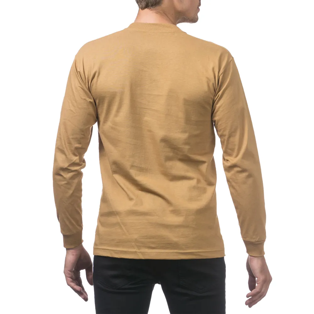 Pro Club Men's Heavyweight Cotton Long Sleeve Crew Neck T-Shirt