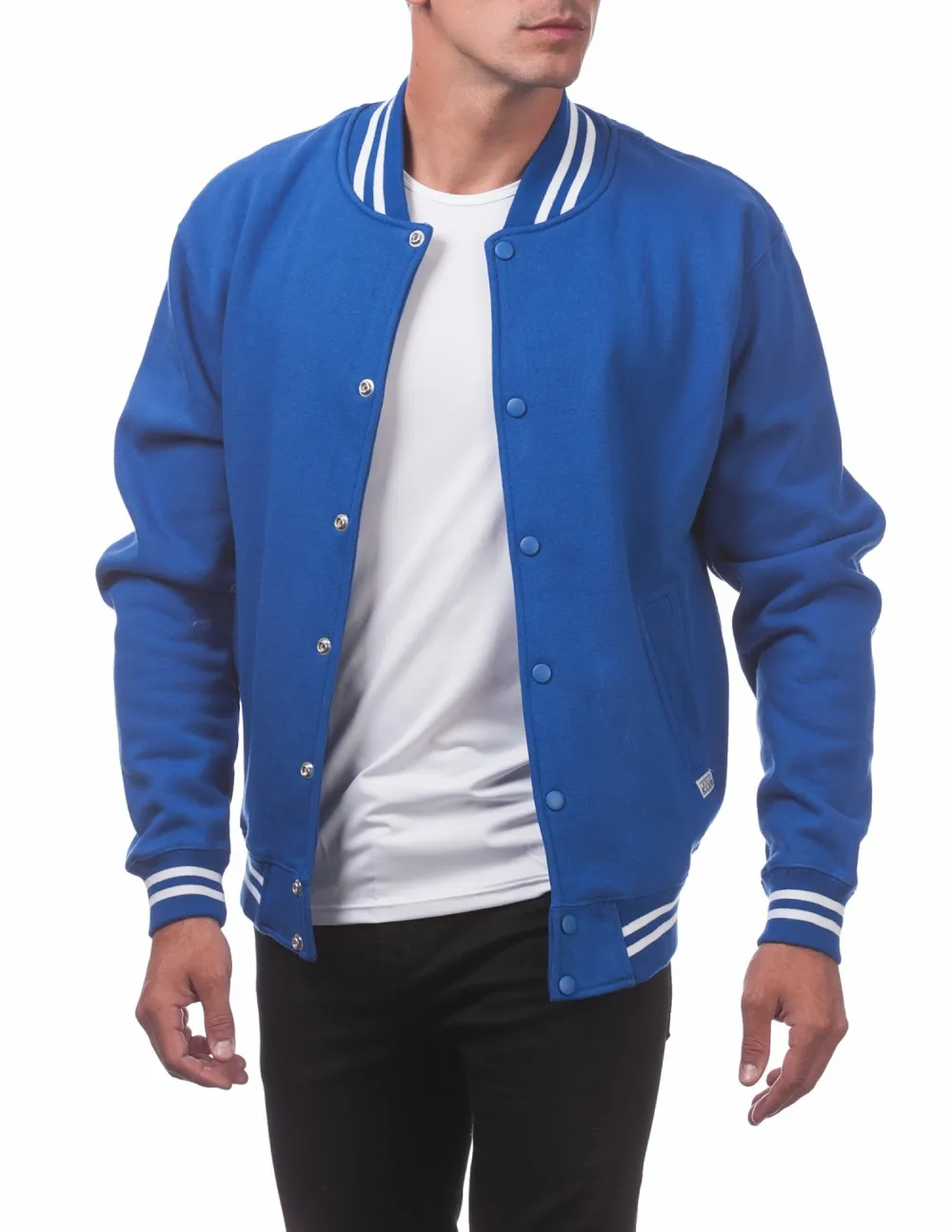 Pro Club Men's Varsity Fleece Baseball Jacket