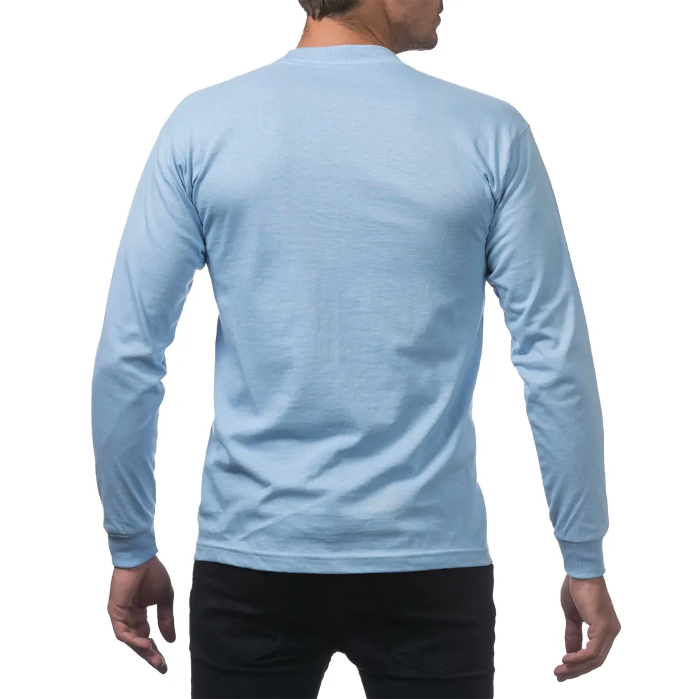 Pro Club Men's Heavyweight Cotton Long Sleeve Crew Neck T-Shirt