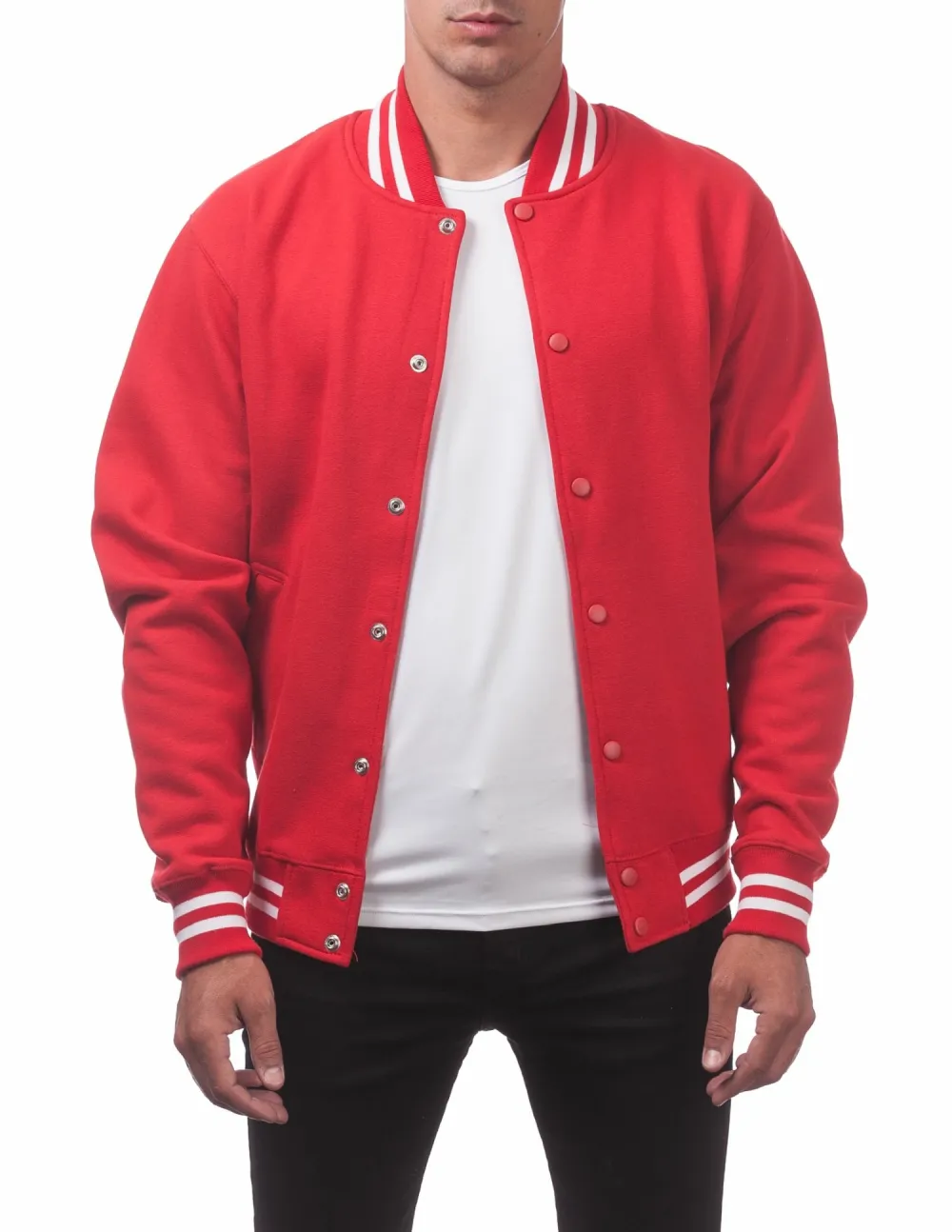 Pro Club Men's Varsity Fleece Baseball Jacket
