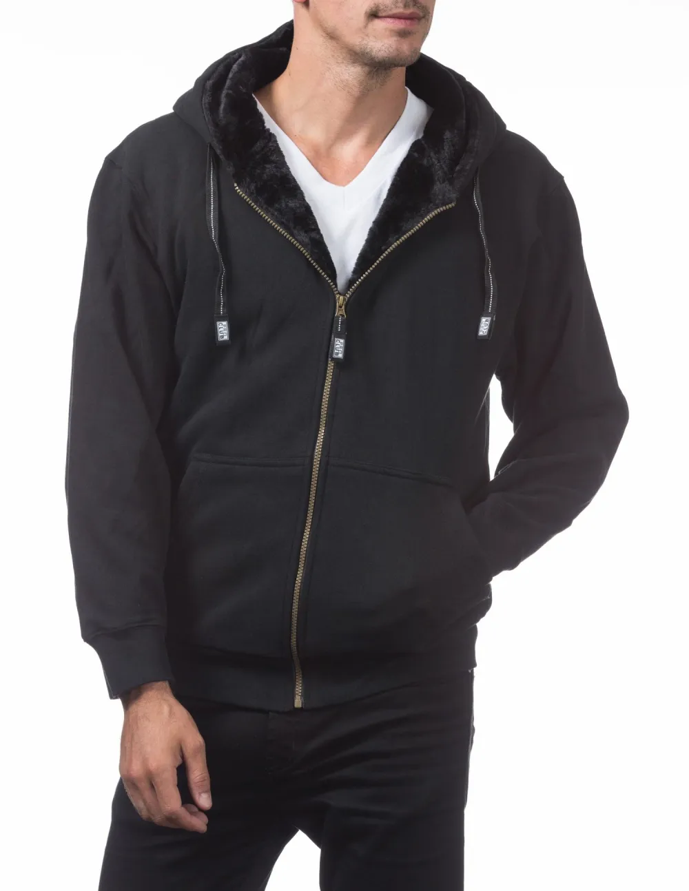 Pro Club Men's Heavyweight Pile Full Zip Hoodie