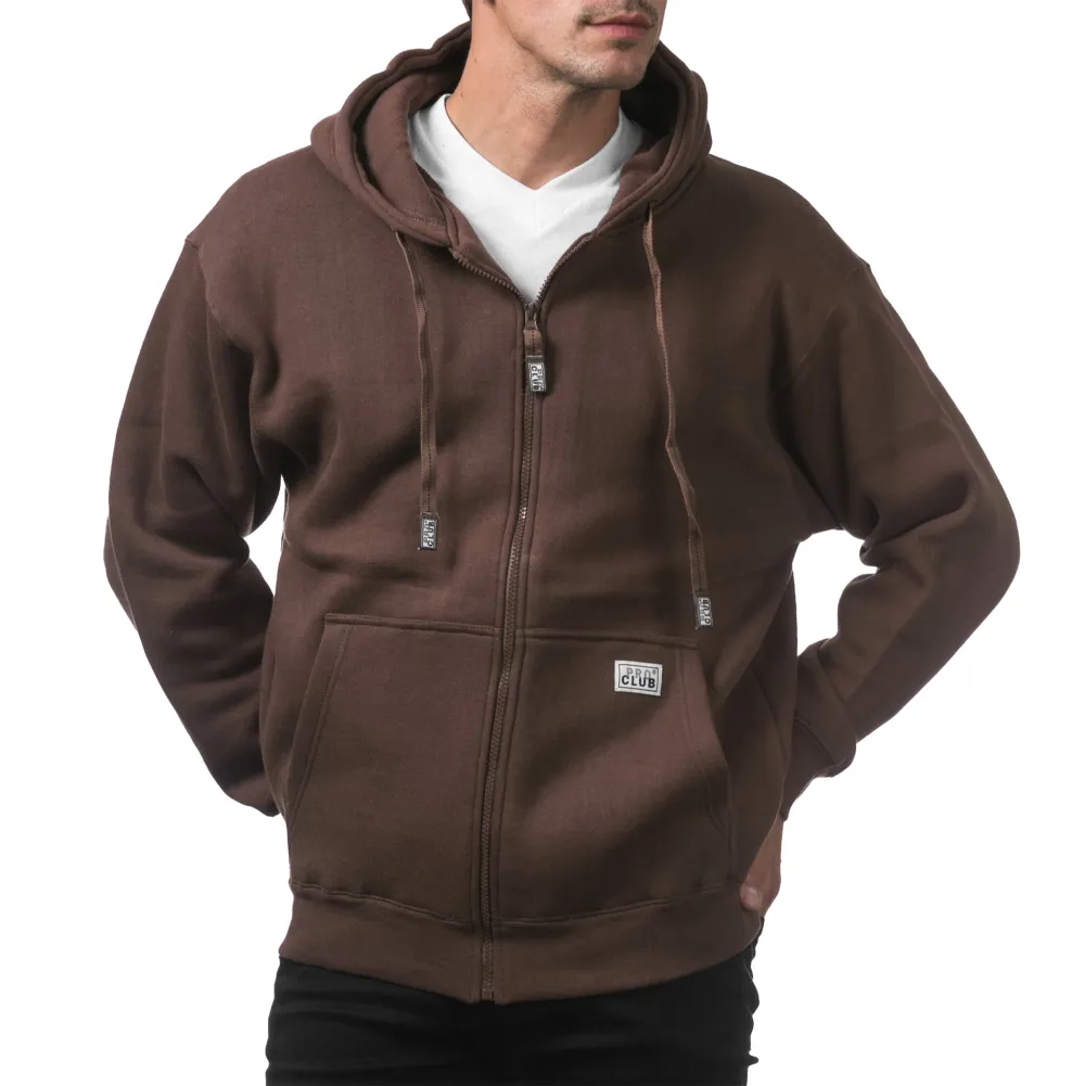 Pro Club Men's Heavyweight Full Zip Fleece Hoodie