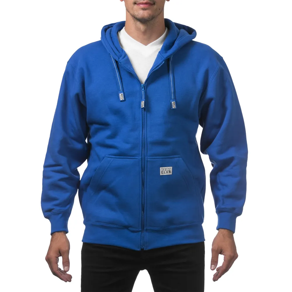Pro Club Men's Heavyweight Full Zip Fleece Hoodie