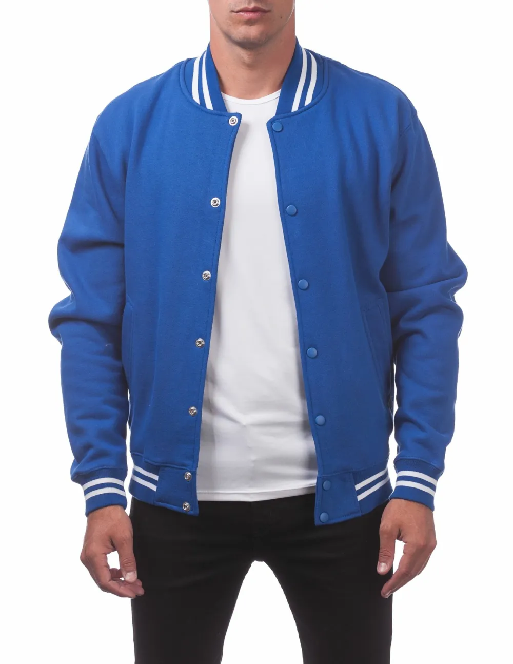Pro Club Men's Varsity Fleece Baseball Jacket