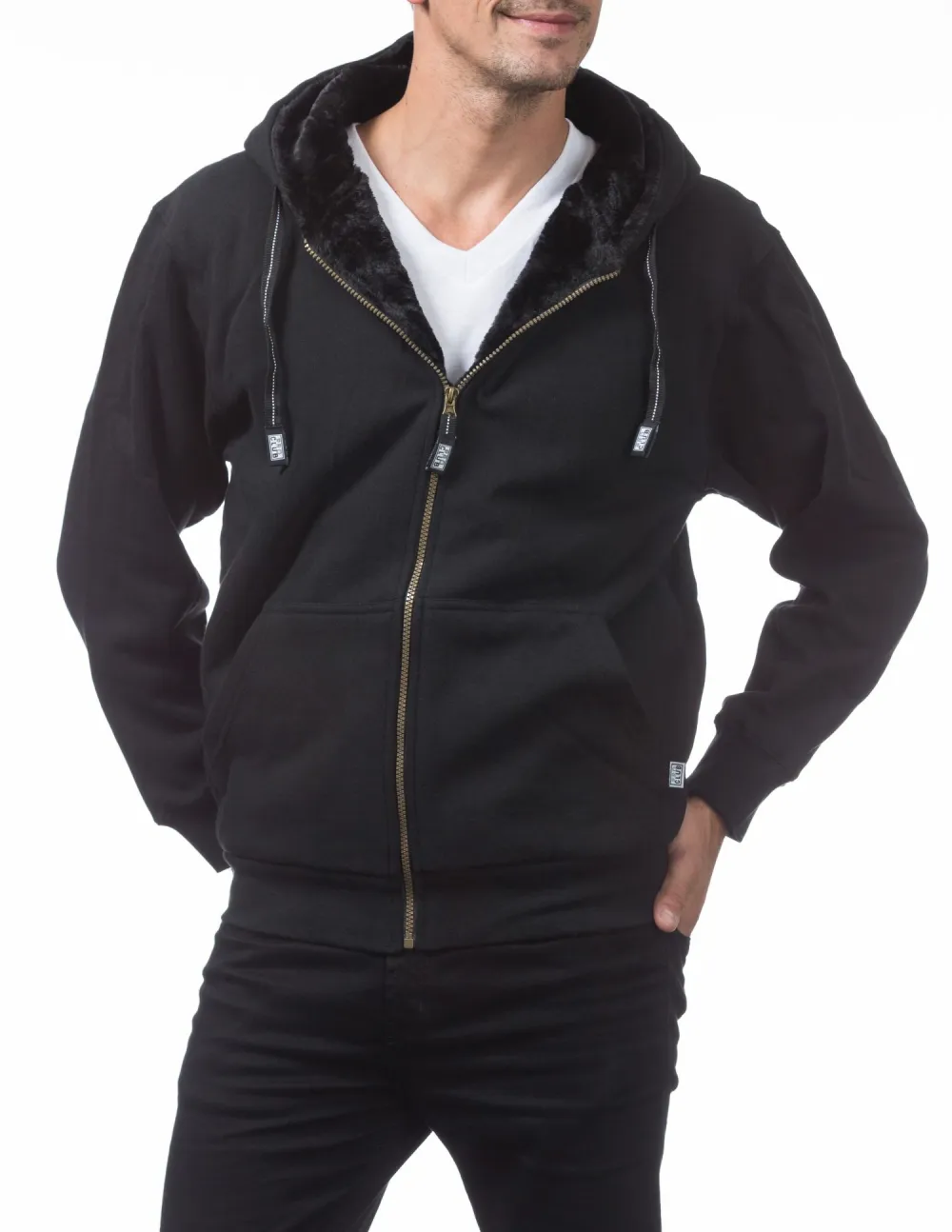 Pro Club Men's Heavyweight Pile Full Zip Hoodie
