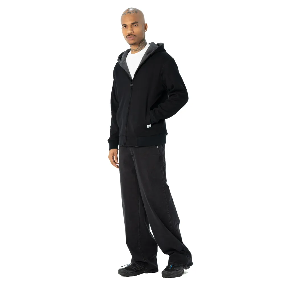 Pro Club Men's Heavyweight Basic Reversible Thermal Zip-Up Hoodie
